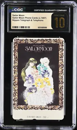 1997 Sailor Moon Phone Card Pretty Soldier Team CGC Pristine 10 (POP 1) - Image 1