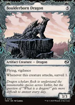 x4 Boulderborn Dragon - Foil - Showcase C MTG Tarkir: Dragonstorm M/NM, English - Image 1