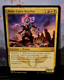 magic the gathering - Bone-Cairn Butcher - Creature - Demon - Mobilize -Uncommon - Image 1