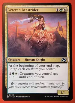 MTG, AETHERDRIFT: VETERAN BEASTRIDER- REGULAR FINISH, UNCOMMON #0226 DFT. NM - Image 1