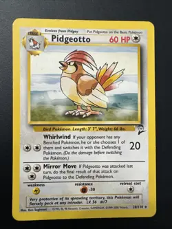 2000 Pokemon Base Set 2 Pidgeotto 28/130 WOTC Vintage Non Holo Rare - Image 1
