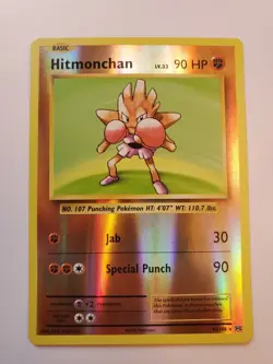 HITMONCHAN 62/108 XY Evolutions Pokemon 2016 Reverse Holo Rare - NMT - Free S/H - Image 1