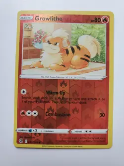 GROWLITHE 032/264 Fusion Strike Pokemon 2021 Reverse Holo - NMT - Free S/H in US - Image 1