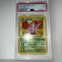 1999 POKEMON NIDORINO PSA 7 NM 37/102 - Image 1