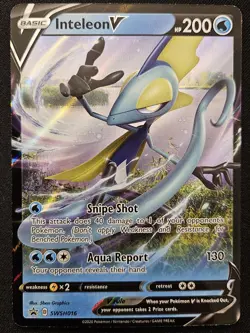 Inteleon V SWSH016 SWSH Black Star Promos Ext. Art Holo Pokemon TCG 2020 NM - Image 1
