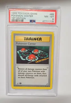 1999 Pokemon Base Set 1st Edition Pokemon Center #85 PSA 8 NM-MT - Image 1