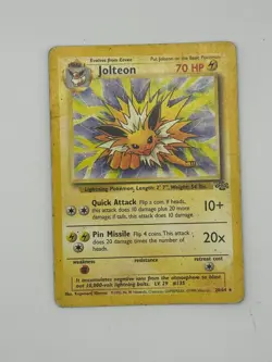 Jolteon 20/64 Jungle Unlimited Pokemon TCG 1999 HP - Image 1