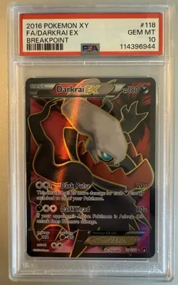 2016 Pokemon XY F.A./ Darkrai EX Breakpoint #118 PSA 10 - Image 1