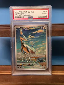 2024 POKEMON SSP EN-SURGING SPARKS ILLUSTRATION RARE #209 SKARMORY PSA 9 - Image 1