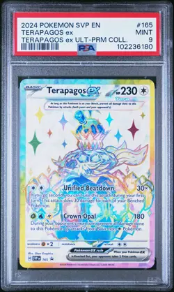 2024 POKEMON SVP EN-SV BLACK STAR PROMO #165 TERAPAGOS EX PSA 9 - Image 1