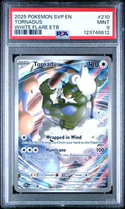 2025 POKEMON SVP EN-SV BLACK STAR PROMO #210 TORNADUS PSA 9 - Image 1