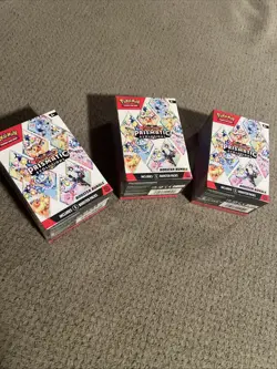 Lot Of 3 Pokemon TCG Scarlet & Violet Prismatic Evolutions Booster Bundle Sealed - Image 1