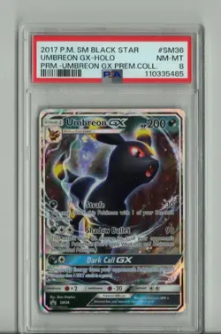 Pokemon Umbreon GX SM36 Black Star Promo 2017 PSA 8 - Image 1