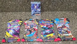Pokemon Mega Evolution Sleeved Booster Packs Sealed Set of 4 + Acerolas Mischief - Image 1