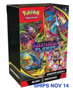 Lot 12 Pokemon Mega Evolution Phantasmal Flames Booster Bundle Pre-order - Image 1