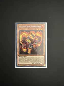 Yugioh TCG Red Lotus King, Flame Crime BLTR-EN028 Secret Rare - Image 1