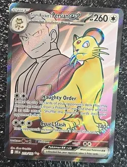 Pokemon TCG Team Rocket's Persian Ex Full Art 219/182 Destined Rivals 2025 NM - Image 2