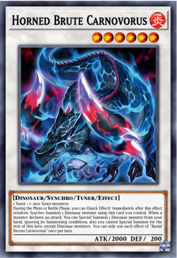 Yugioh! Horned Brute Carnovorus DOOD-EN098 SUPER DOOM OF DIMENSIONS PREORDER - Image 1