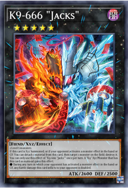 Yugioh! K9-66X “Jacks” DOOD-EN047 SUPER RARE DOOM OF DIMENSIONS PREORDER - Image 1