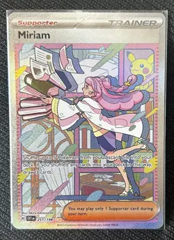 Pokemon TCG Miriam Scarlet & Violet Base Set Holo Card 251/198 NM Condition - Image 1