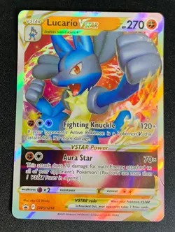 Lucario VSTAR SWSH214 Black Star Promo Ultra Rare Holo Pokemon TCG Card NM - Image 1