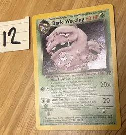 POKEMON CARD DARK WEEZING HOLO TEAM ROCKET 14/82 - Image 1