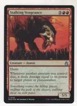 MTG Ravnica Remastered Foil Card #126 Stalking Vengeance - Image 1