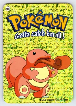 Lickitung #108 Pokemon Vending Prism Holo Sticker Card Authentic Nintendo Nm/Vlp - Image 1
