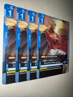 Gundam TCG Zechs Merquise ST02-011 X4 Playset Card Game CCG English Starter Deck - Image 2