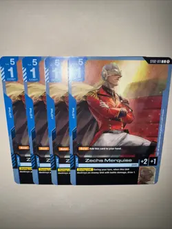 Gundam TCG Zechs Merquise ST02-011 X4 Playset Card Game CCG English Starter Deck - Image 5