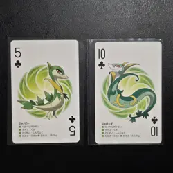 2012 Kyurem Pokemon Playing Cards Servine Serperior 5 & 10 Of Clubs - Image 1