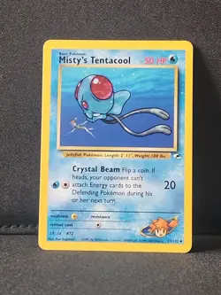 Misty’s Tentacool 57/132 Gym Heroes - LP Condition - Vintage Pokemon TCG Card - Image 1