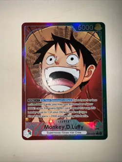 One Piece TCG OP13-001 Monkey D. Luffy Alt Art Leader AA Card Game CCG English - Image 1