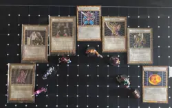 Yugioh Dungeon Dice Monsters figure Lot! DDM figures with custom cards - Image 2