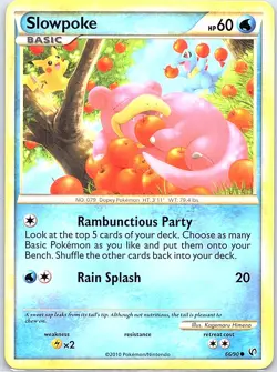 Slowpoke 66/90 Non Holo Undaunted - Pokemon Card - NM - Image 1