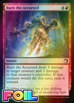x1 Burn the Accursed MID MTG 132/277 FOIL COMMON M/NM 1x - Image 1