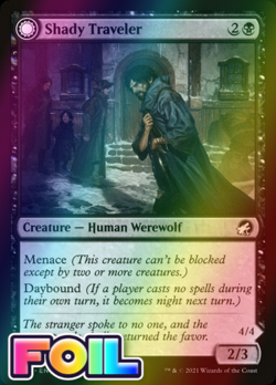 x1 Shady Traveler // Stalking Predator MID MTG 120/277 FOIL COMMON M/NM 1x - Image 1