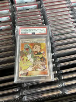 Pokemon TCG Lost Thunder Professor Elm's Lecture Full Art Card 213/214 PSA 10 ** - Image 1