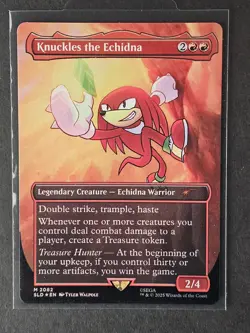MTG Knuckles the Echidna Borderless Foil M 2082 Sonic The Hedgehog Secret Lair - Image 1