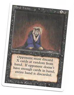 Magic the Gathering ~ MTG ~ 1x Mind Twist ~ HP ~ REVISED - Image 1