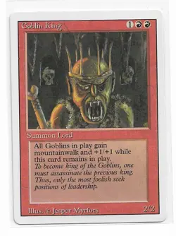 Magic the Gathering ~ MTG ~ 1x Goblin King ~ HP ~ REVISED - Image 1