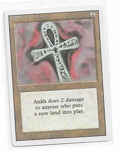 Magic the Gathering ~ MTG ~ 1x Ankh of Mishra ~ HP ~ REVISED - Image 1