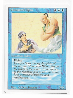 Magic the Gathering ~ MTG ~ 1x Mahamoti Djinn ~ 3rd Edition ~ M/NM ~ REVISED - Image 1