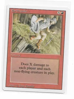 Magic the Gathering ~ MTG ~ 1x Earthquake ~ HP ~ REVISED - Image 1