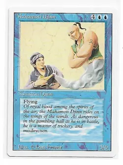 Magic the Gathering ~ MTG ~ 1x Mahamoti Djinn ~ 3rd Edition ~ MP ~ REVISED - Image 1