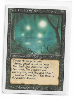 Magic the Gathering ~ MTG ~ 1x Will-O'-The-Wisp ~ MP ~ REVISED - Image 1