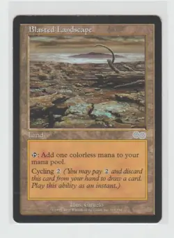 Magic the Gathering ~ MTG ~ 1x Blasted Landscape ~ Urza's Saga ~ MP - Image 1