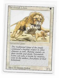 Magic the Gathering ~ MTG ~ 1x Savannah Lions ~ HP ~ REVISED - Image 1
