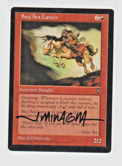 Magic the Gathering ~ 1x Suq'Ata Lancer ~ VISIONS ~ LP ~ SIGNED BY ARTIST - Image 1