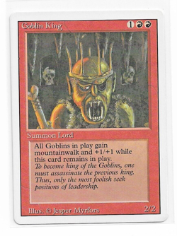 Magic the Gathering ~ MTG ~ 1x Goblin King ~ LP ~ REVISED - Image 1